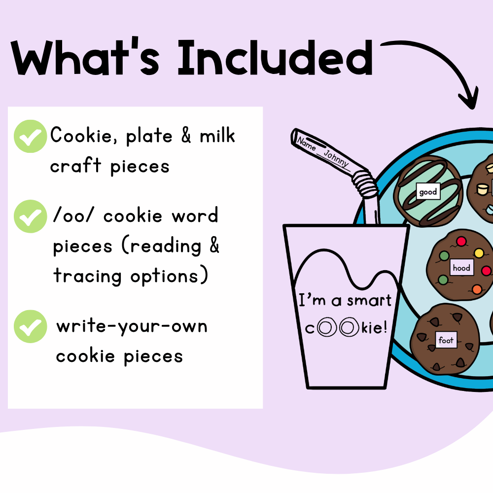 OO Vowel Digraph Cookie Craft
