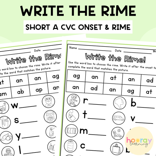 Short A Onset and Rime