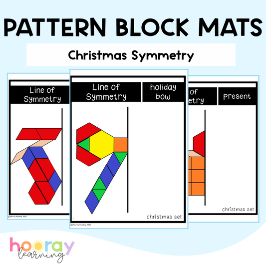 Christmas Line of Symmetry Pattern Block Mats