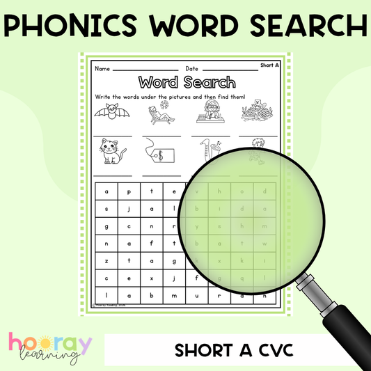 Short A Word Search