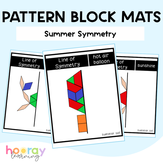 Summer Line of Symmetry Pattern Block Mats