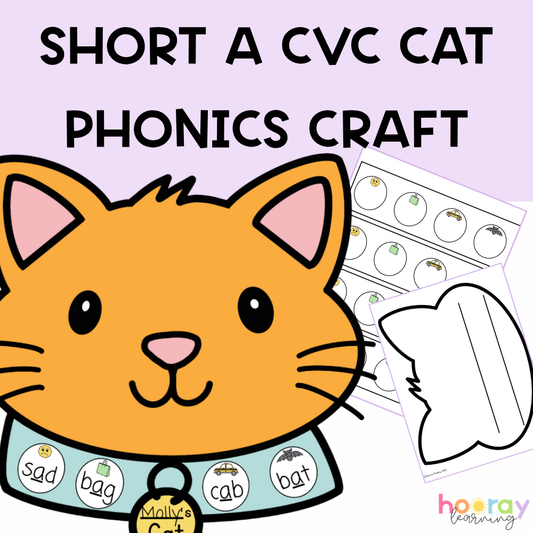 Short A Cat Phonics Craft