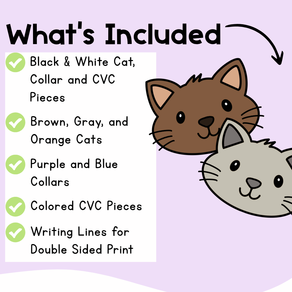 Short A Cat Phonics Craft